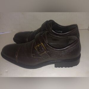 Cole Hann Brown Leather Single Monk Strap Dress Shoes 9 M